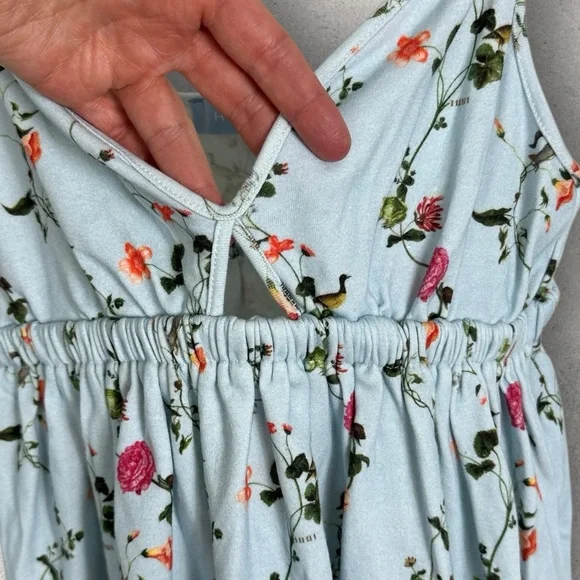 Tuckernuck Hill House The Aurora Sleep Dress Pond Floral Blue Size XS Organic‎ - Picture 6 of 13